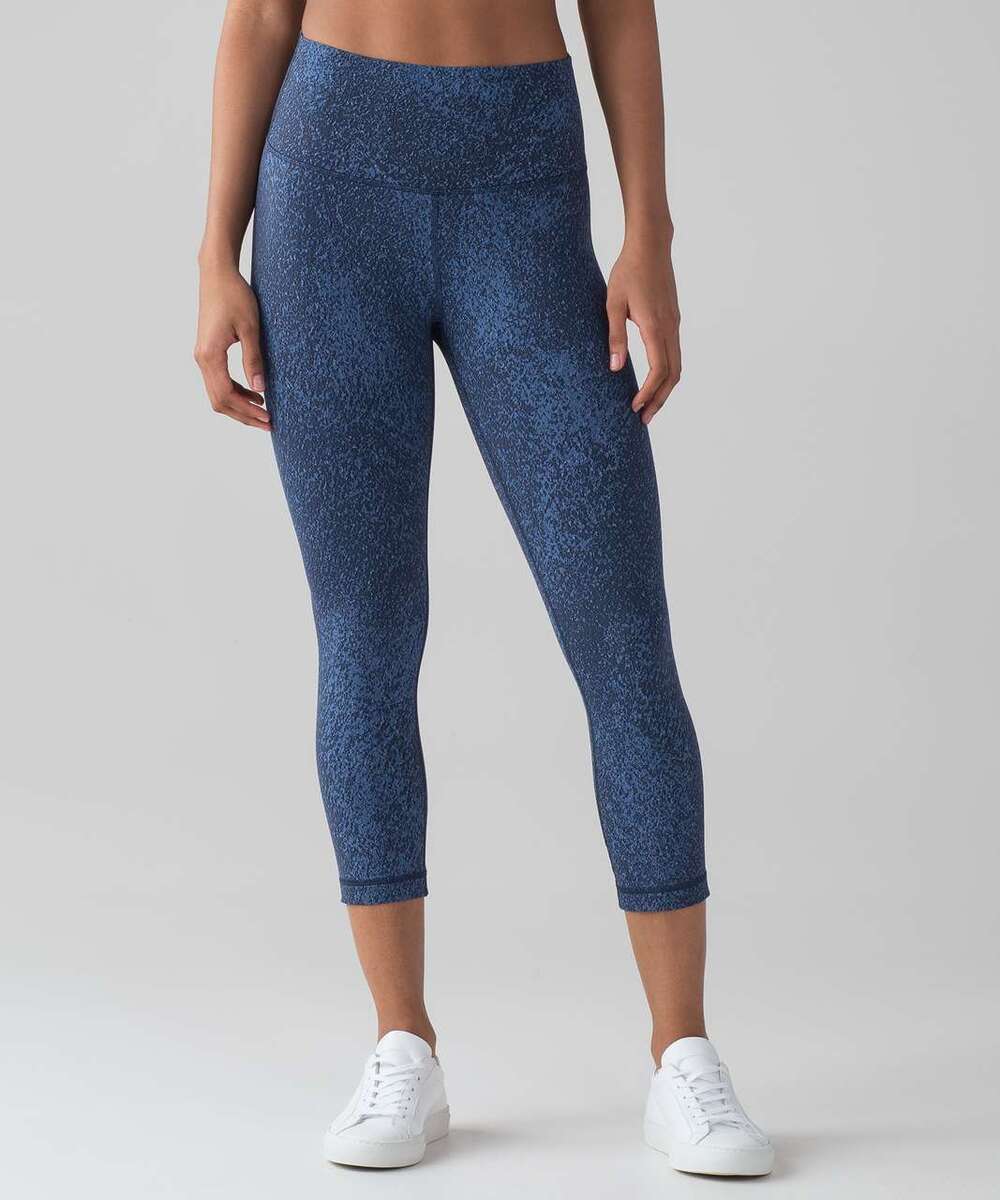 Lululemon Wunder Under High-Waisted Cropped Leggings Lunar Eclipse Royal Blue 6